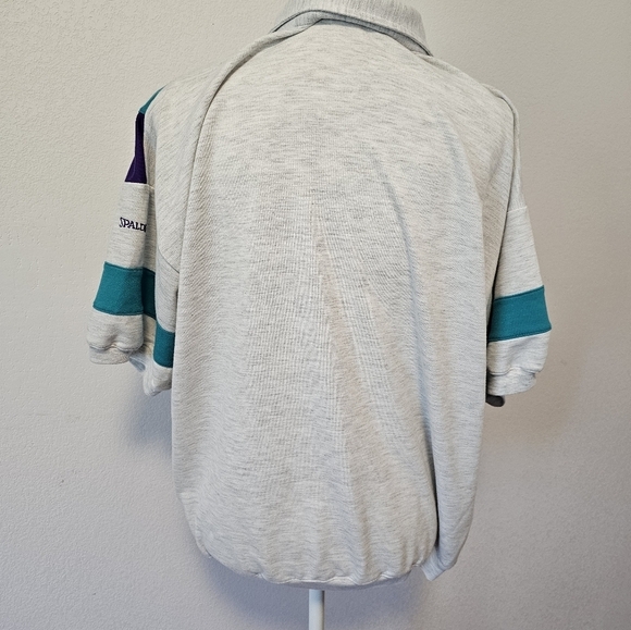 Spalding Vintage Gray, Purple, Teal Collared Polo Men's Size Large - Picture 4 of 9